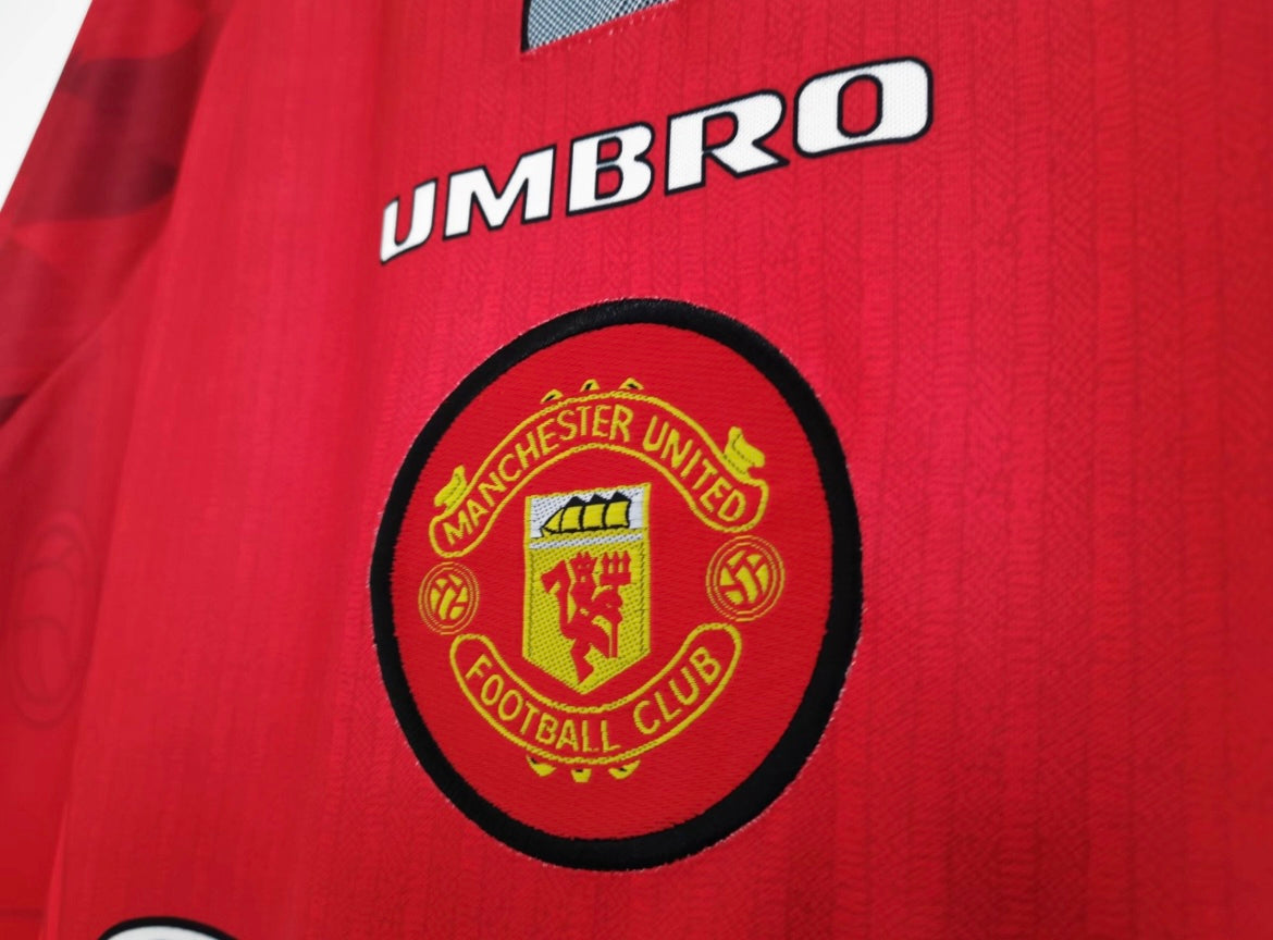Maillot Rétro Manchester United 1996-97 Domicile Manches Longues
