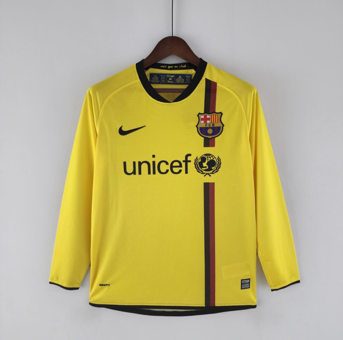 Maillot Rétro FC Barcelone 2008-09 Extérieur Manches Longues