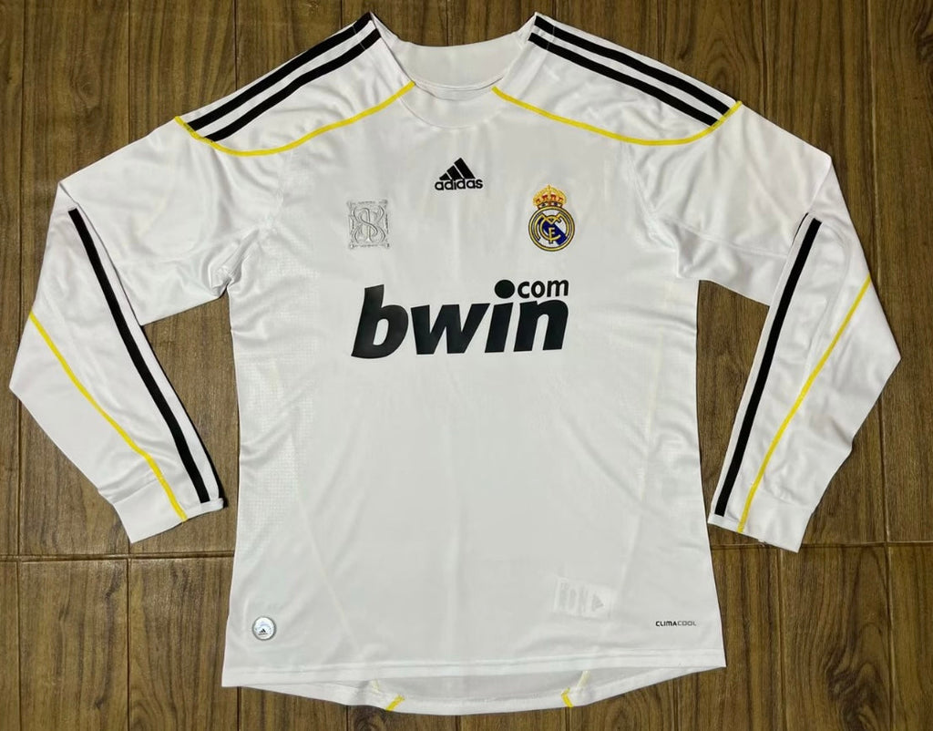 Maillot Rétro Real Madrid 2009-10 Domicile Manches Longues