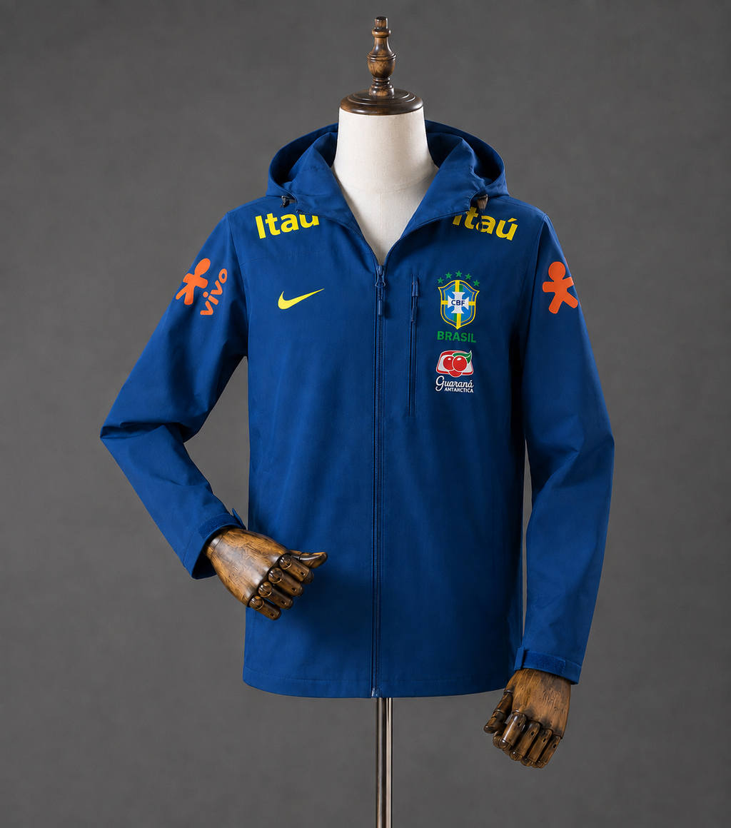 Veste Imperméable Brésil – Bleu Nuit | GoalKits