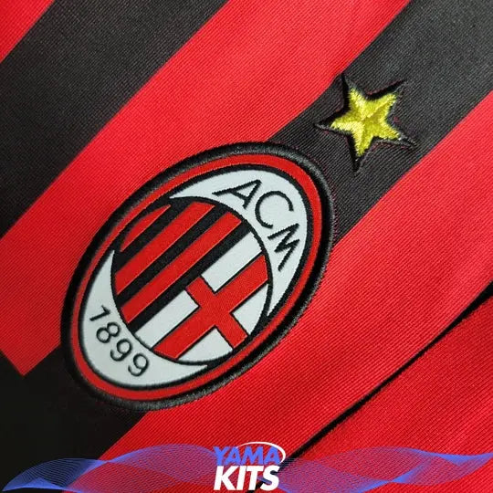 Maillot Rétro AC Milan 2007-2008 Manches Longues