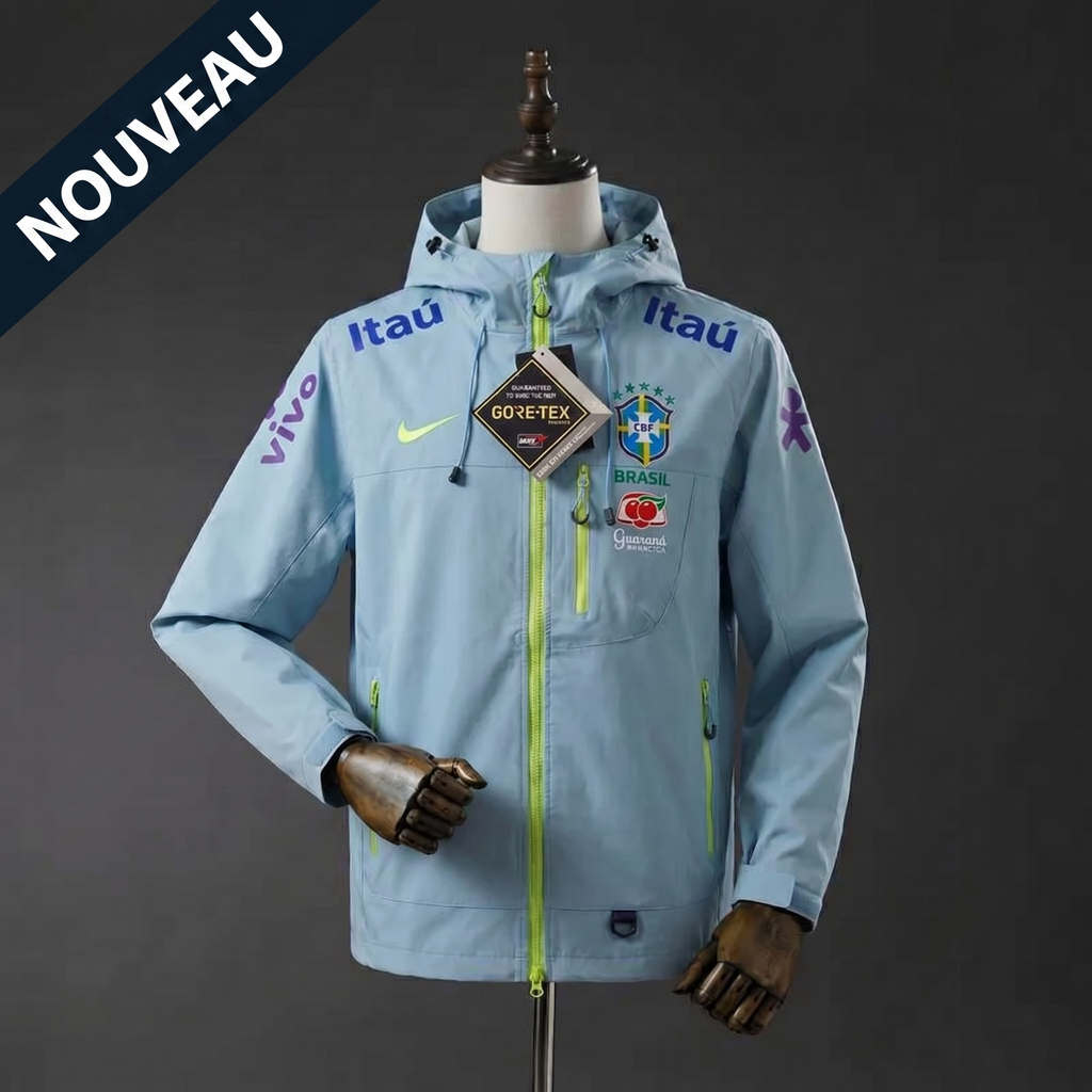 Veste Imperméable Brésil – Bleu Royal | GoalKits
